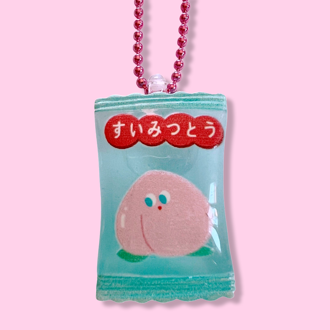 Pop Cutie Japanese Peach Candy Necklace