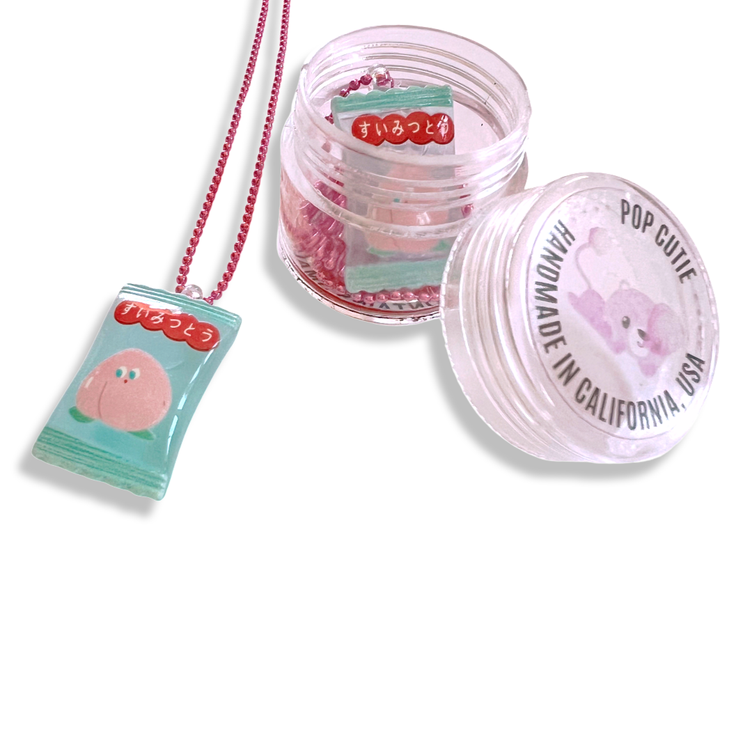 Pop Cutie Japanese Peach Candy Necklace