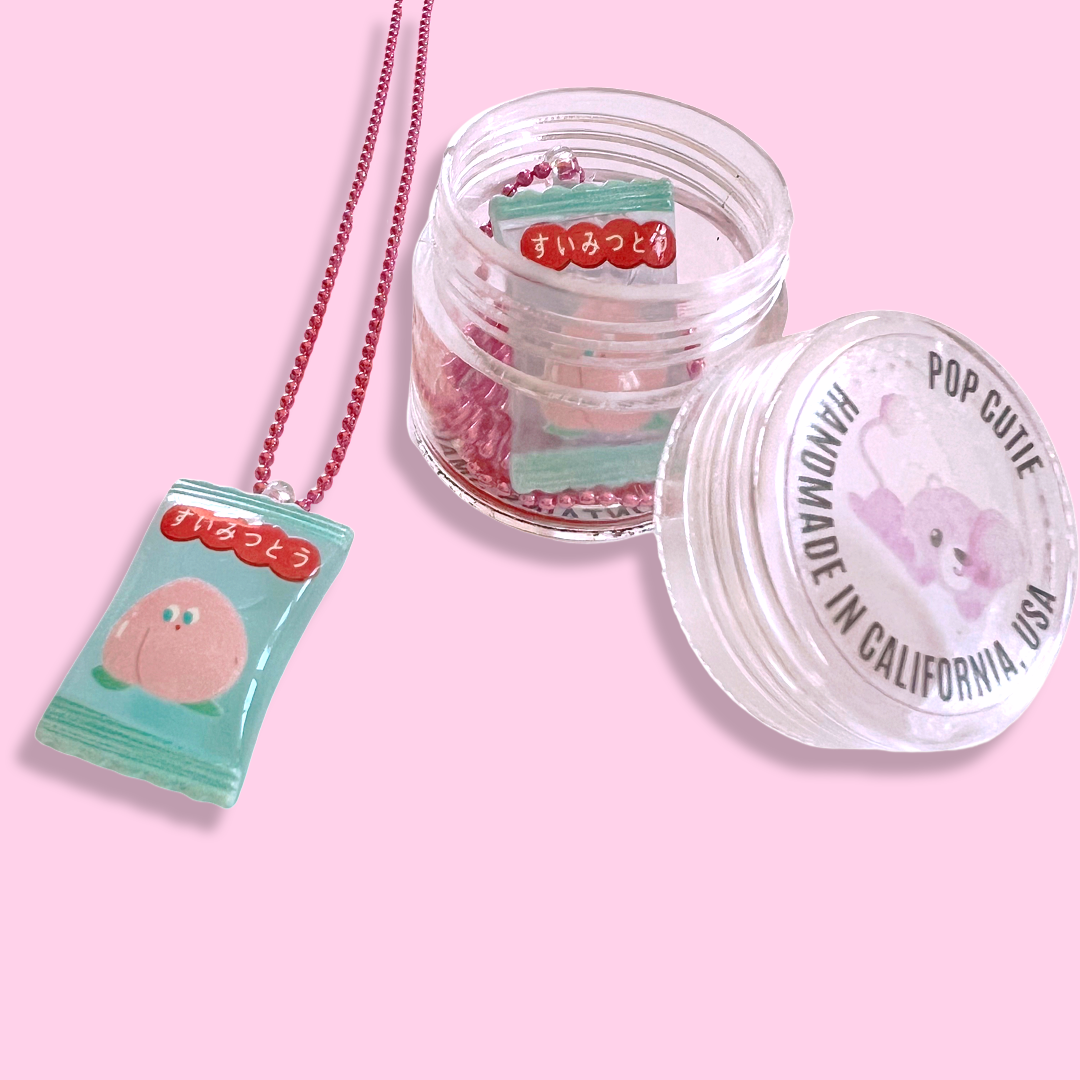 Pop Cutie Japanese Peach Candy Necklace