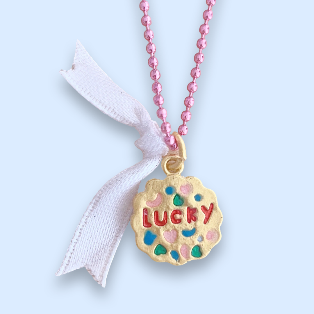 DeLuxe Pop Cutie Enamel Lucky Charm Necklace - Handmade