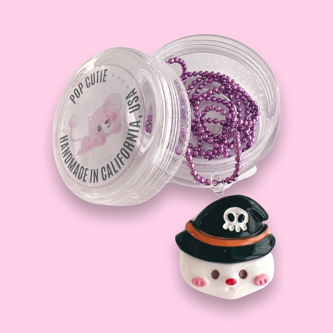 Pop Cutie Halloween Kawaii Witch Ghost Necklace