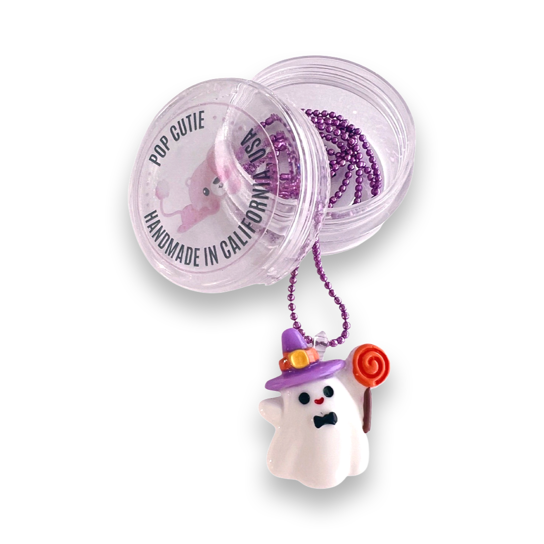 Pop Cutie Halloween Kawaii Lollipop Ghost Necklace