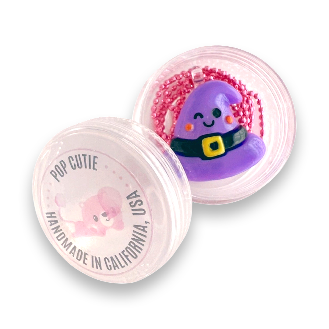 Pop Cutie Halloween Kawaii Witch Hat Necklace