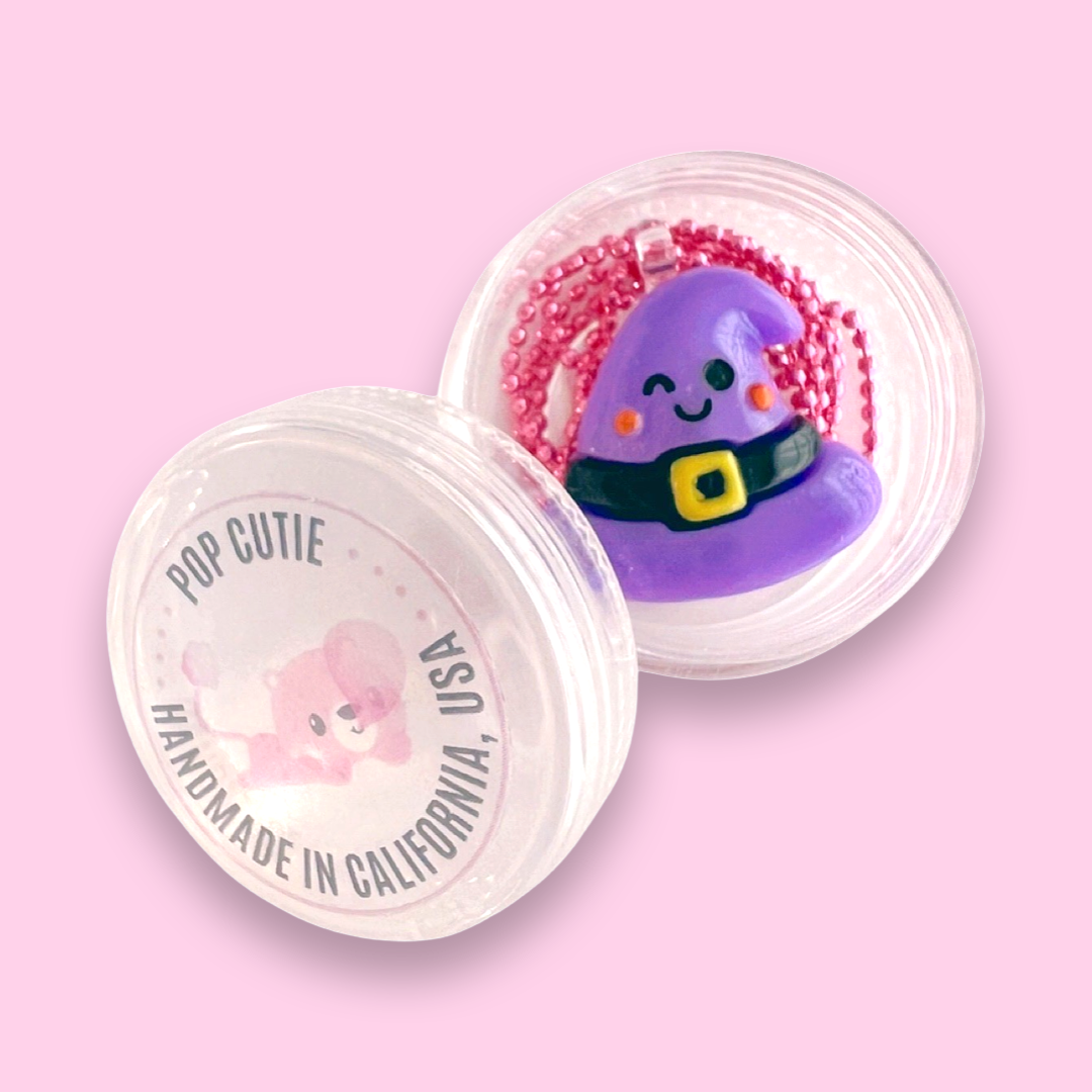 Pop Cutie Halloween Kawaii Witch Hat Necklace