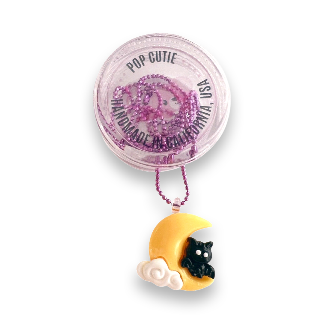 Pop Cutie Halloween Kawaii Bat Moon Necklace