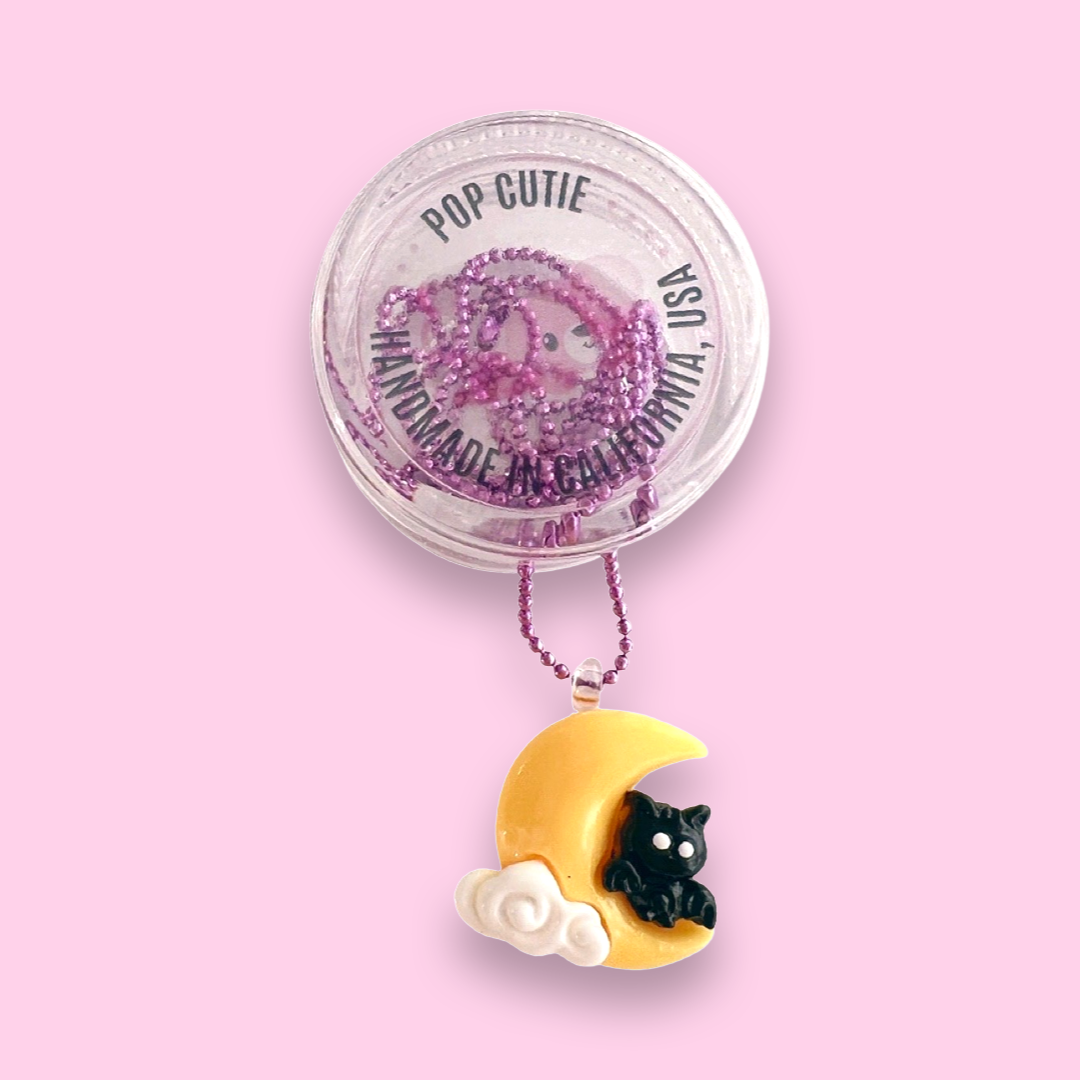 Pop Cutie Halloween Kawaii Bat Moon Necklace