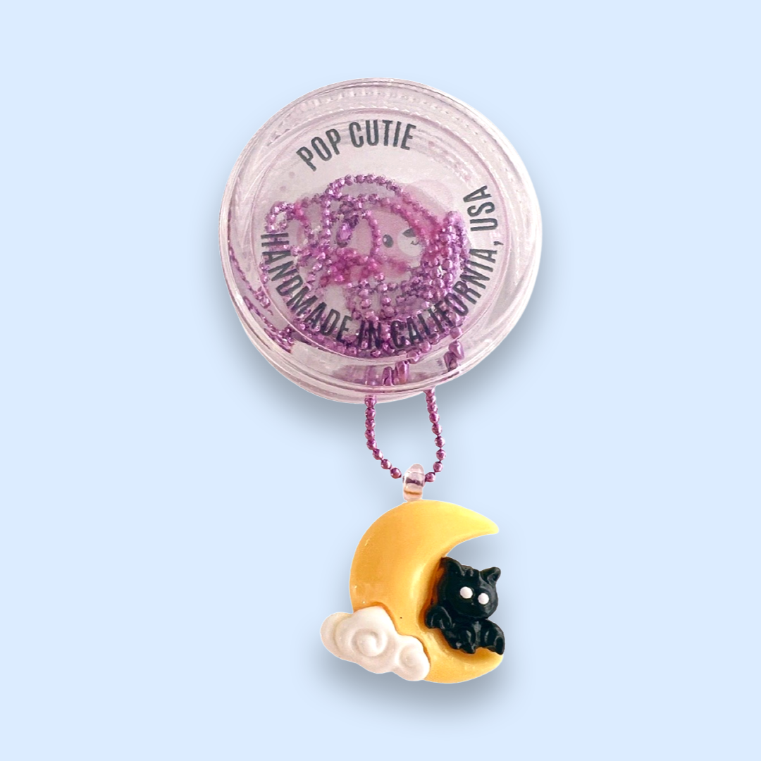 Pop Cutie Halloween Kawaii Bat Moon Necklace