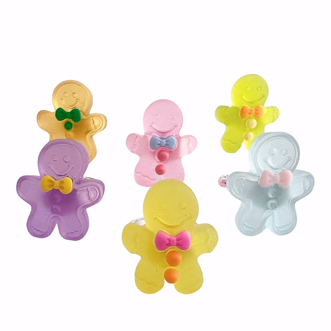 Pop Cutie Christmas Jelly Gingerbread Kids Ring - Adjustable Kids Size