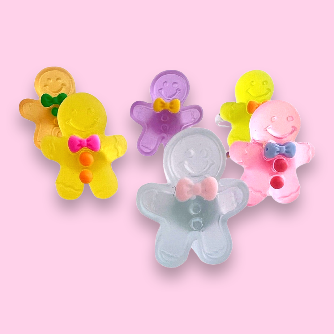 Pop Cutie Christmas Jelly Gingerbread Kids Ring - Adjustable Kids Size