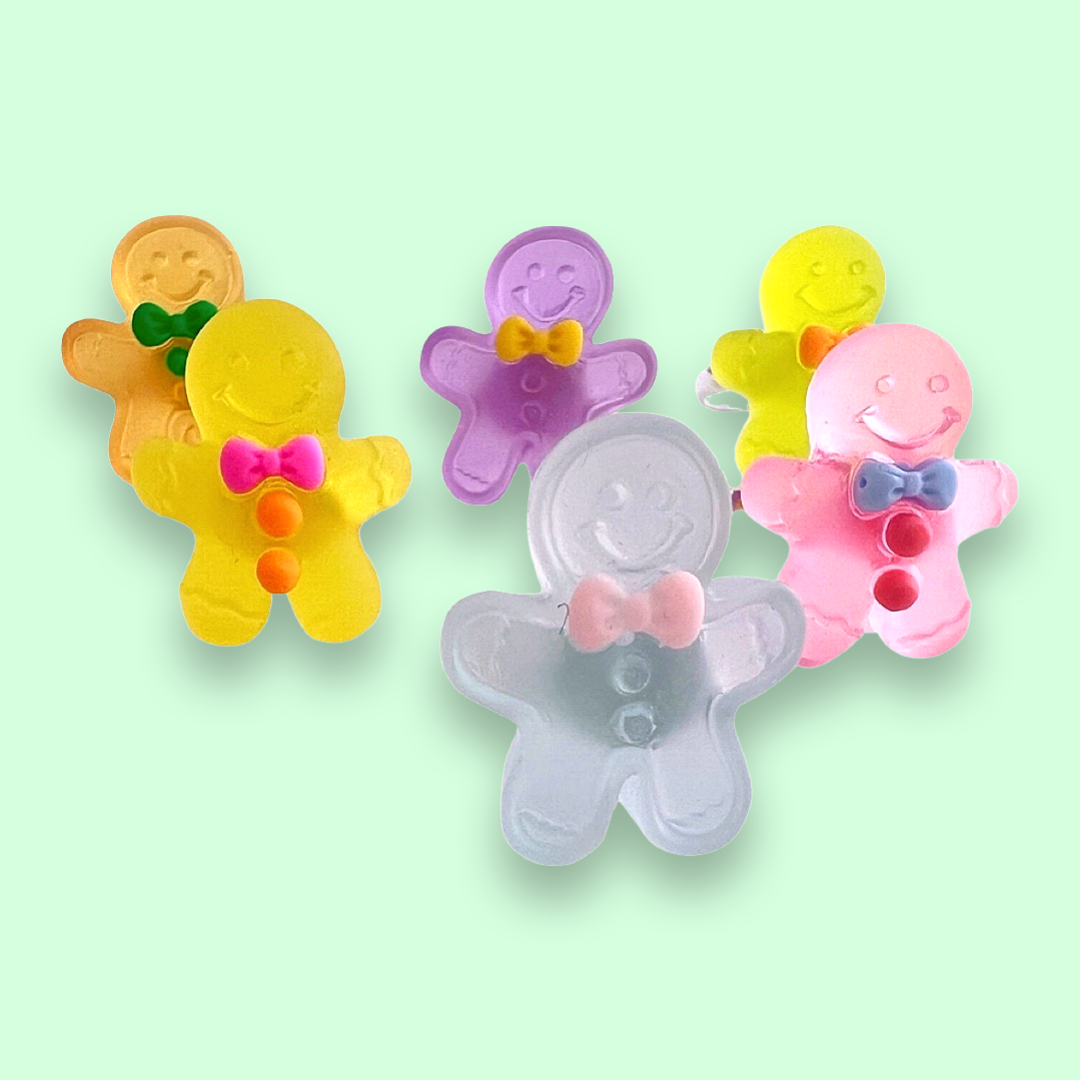 Pop Cutie Christmas Jelly Gingerbread Kids Ring - Adjustable Kids Size
