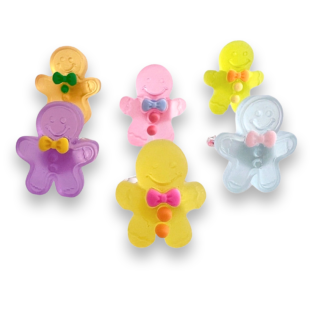 Pop Cutie Christmas Jelly Gingerbread Kids Ring - Adjustable Kids Size