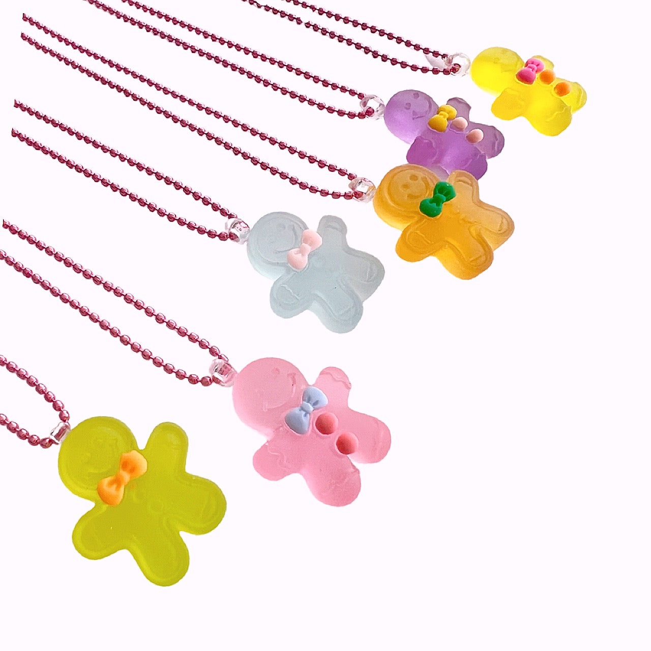 Pop Cutie Jelly Gingerbread Kids Christmas Necklace