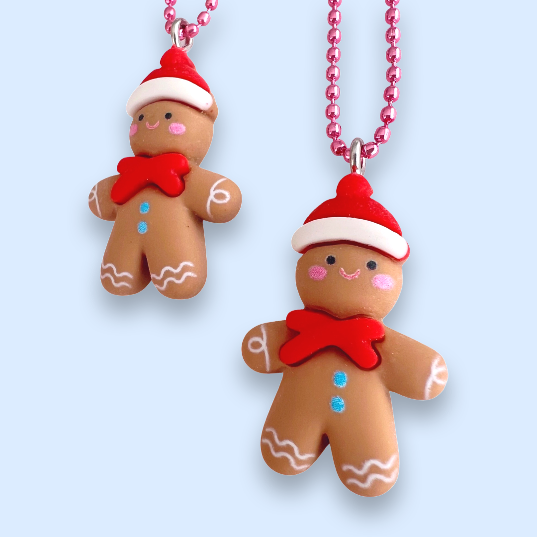 Pop Cutie Christmas Kawaii Gingerbread Kids Necklace