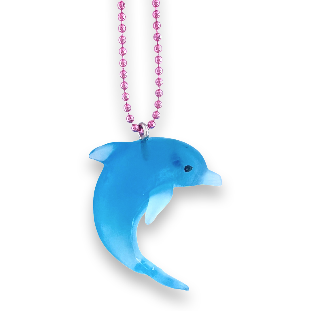 DeLuxe Pop Cutie Dolphin Necklace _ Clear