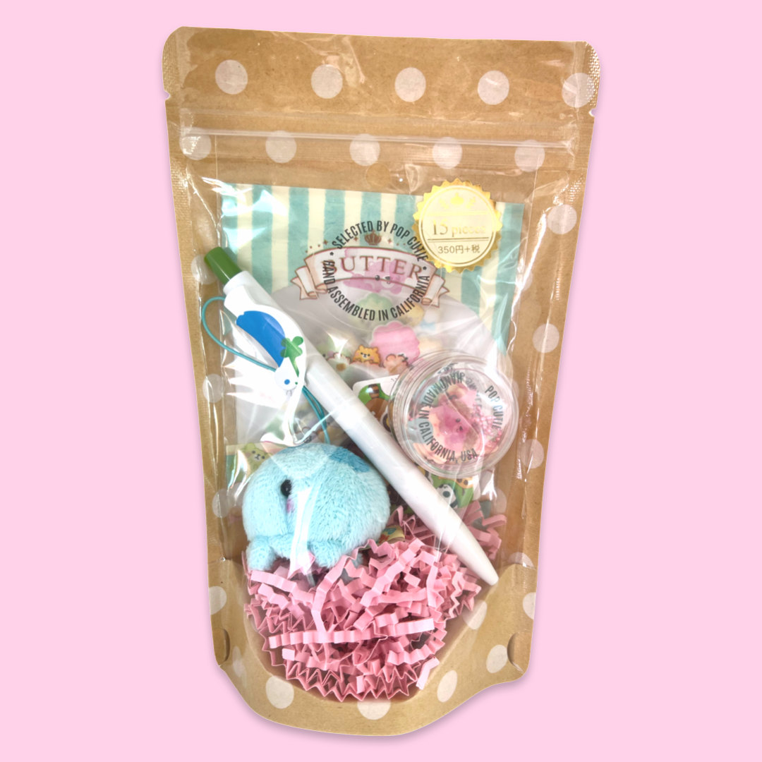 Pop Cutie Japanese Toy/Stationery/Sticker/Necklace Gift Set