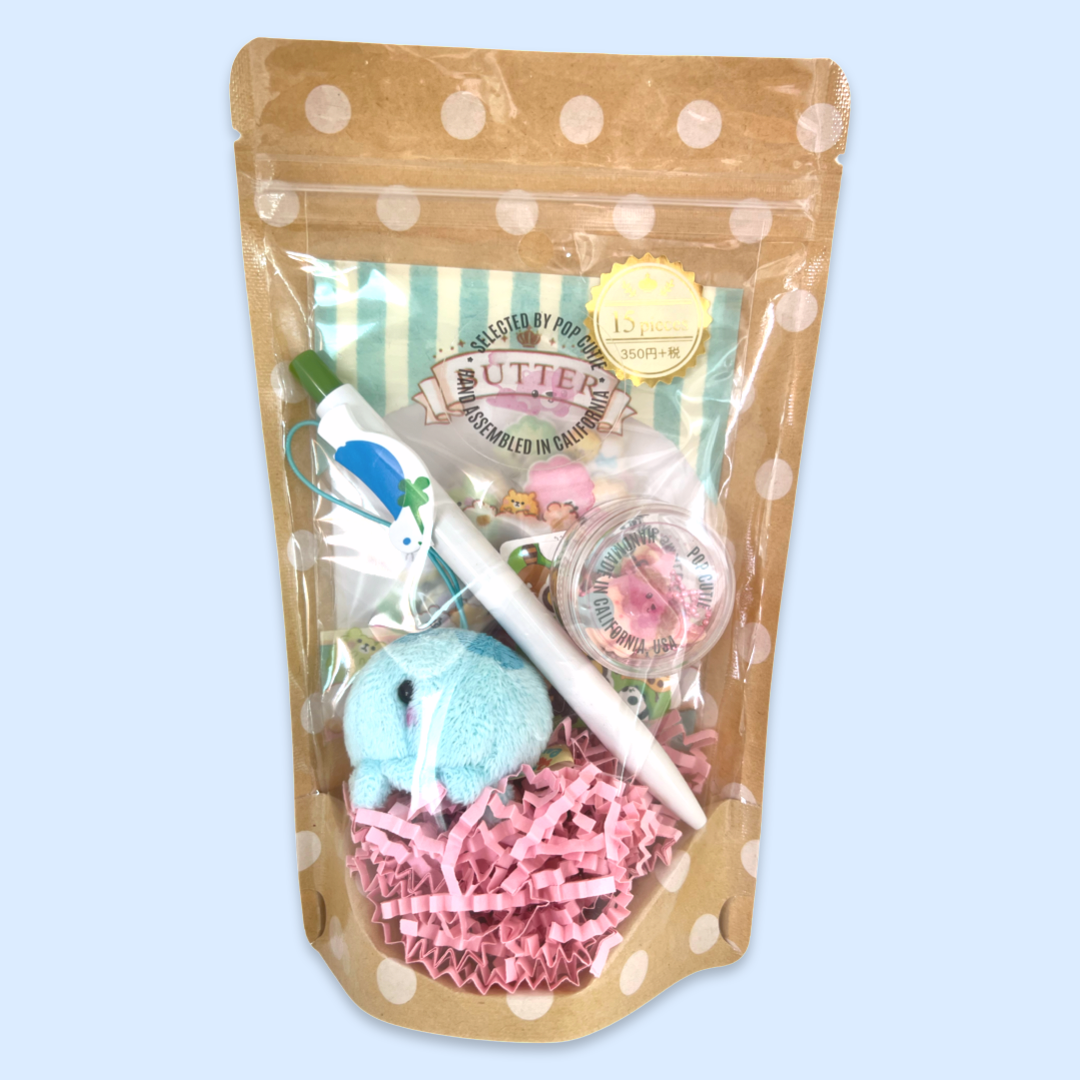 Pop Cutie Japanese Toy/Stationery/Sticker/Necklace Gift Set