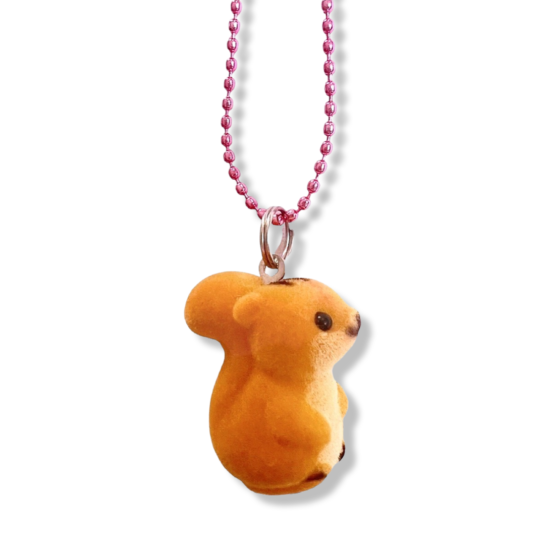 Pop Cutie Soft Jungle Necklaces - Squirrel