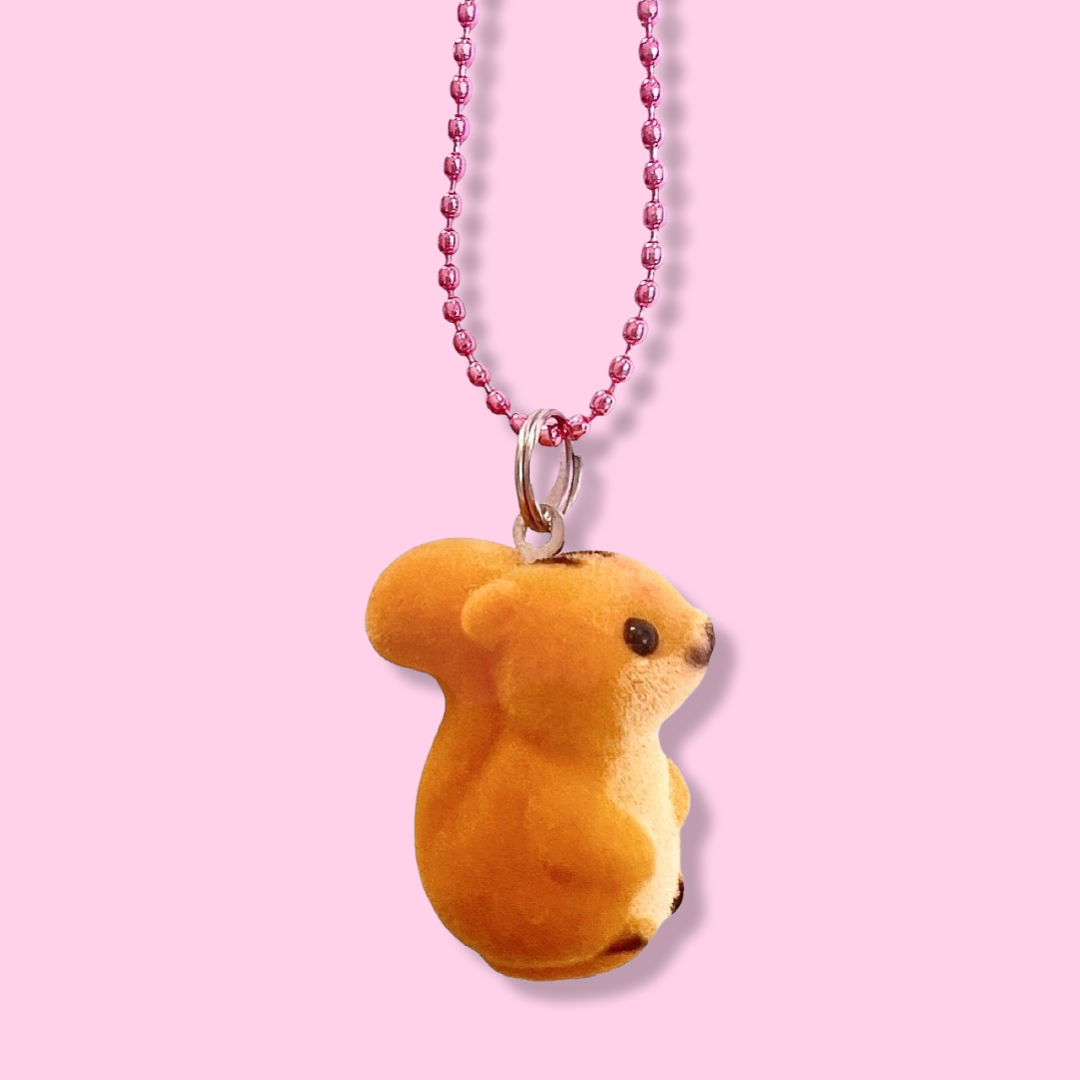 Pop Cutie Soft Jungle Necklaces - Squirrel