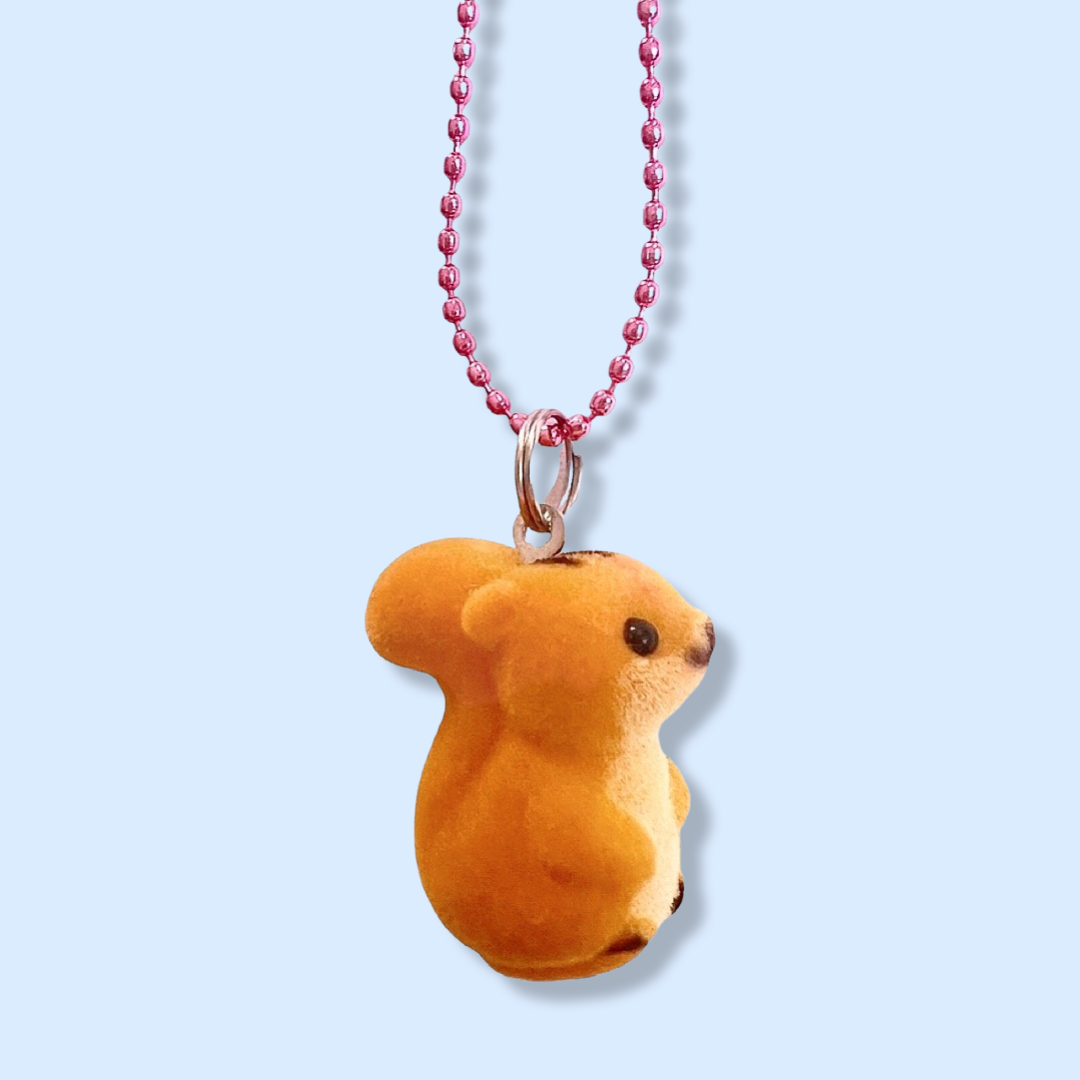 Pop Cutie Soft Jungle Necklaces - Squirrel