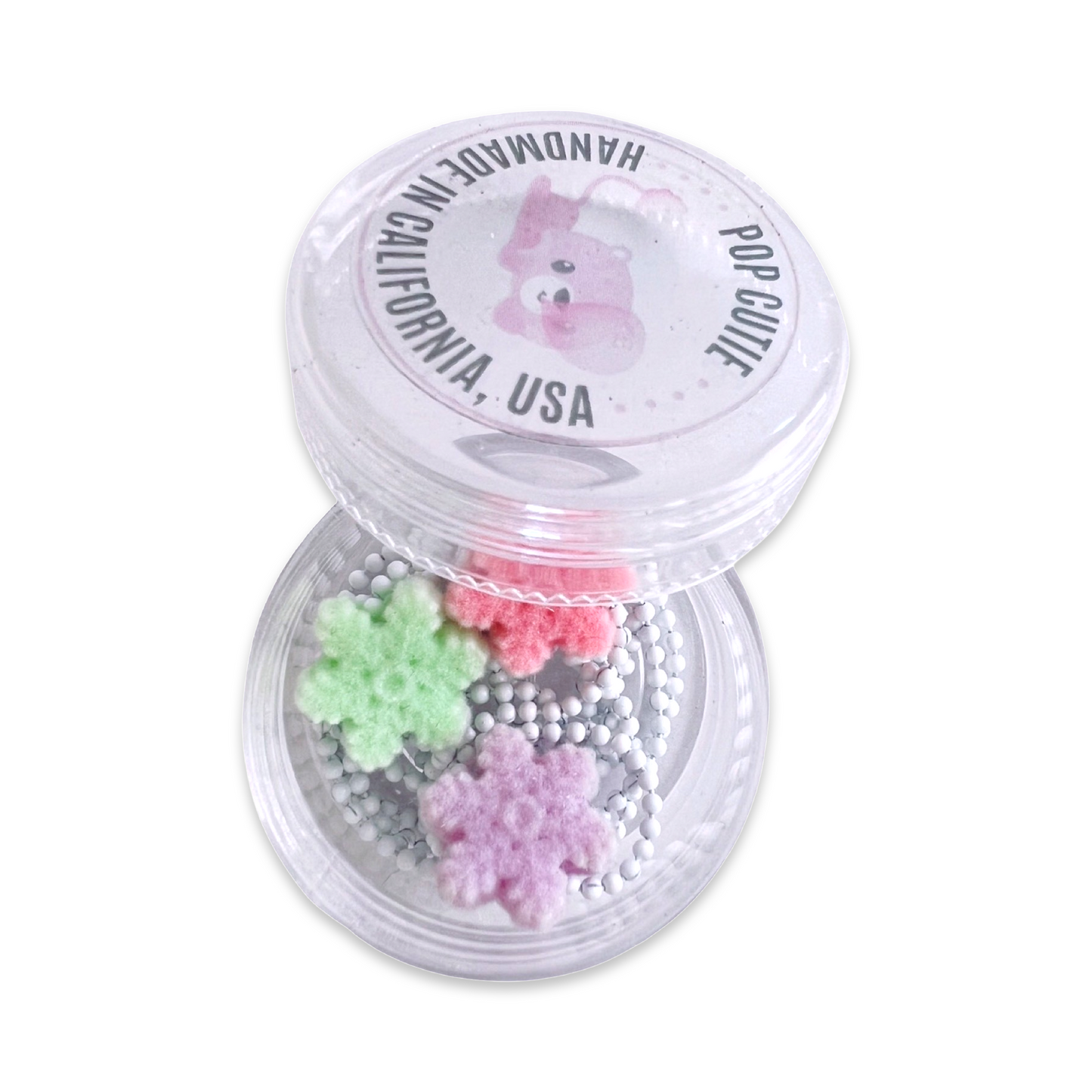 Pop Cutie Fuzzy Snowflakes Necklace