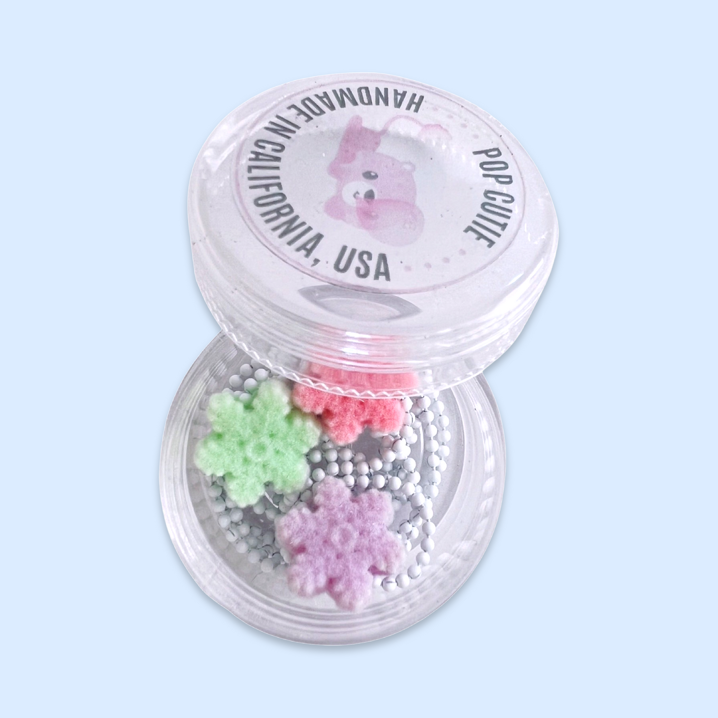Pop Cutie Fuzzy Snowflakes Necklace
