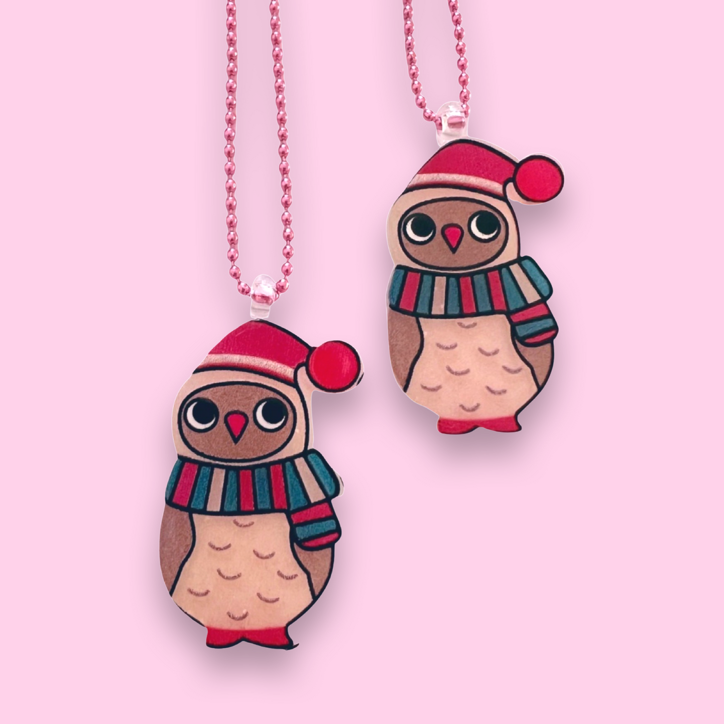 Pop Cutie Owl Kids Christmas Necklace