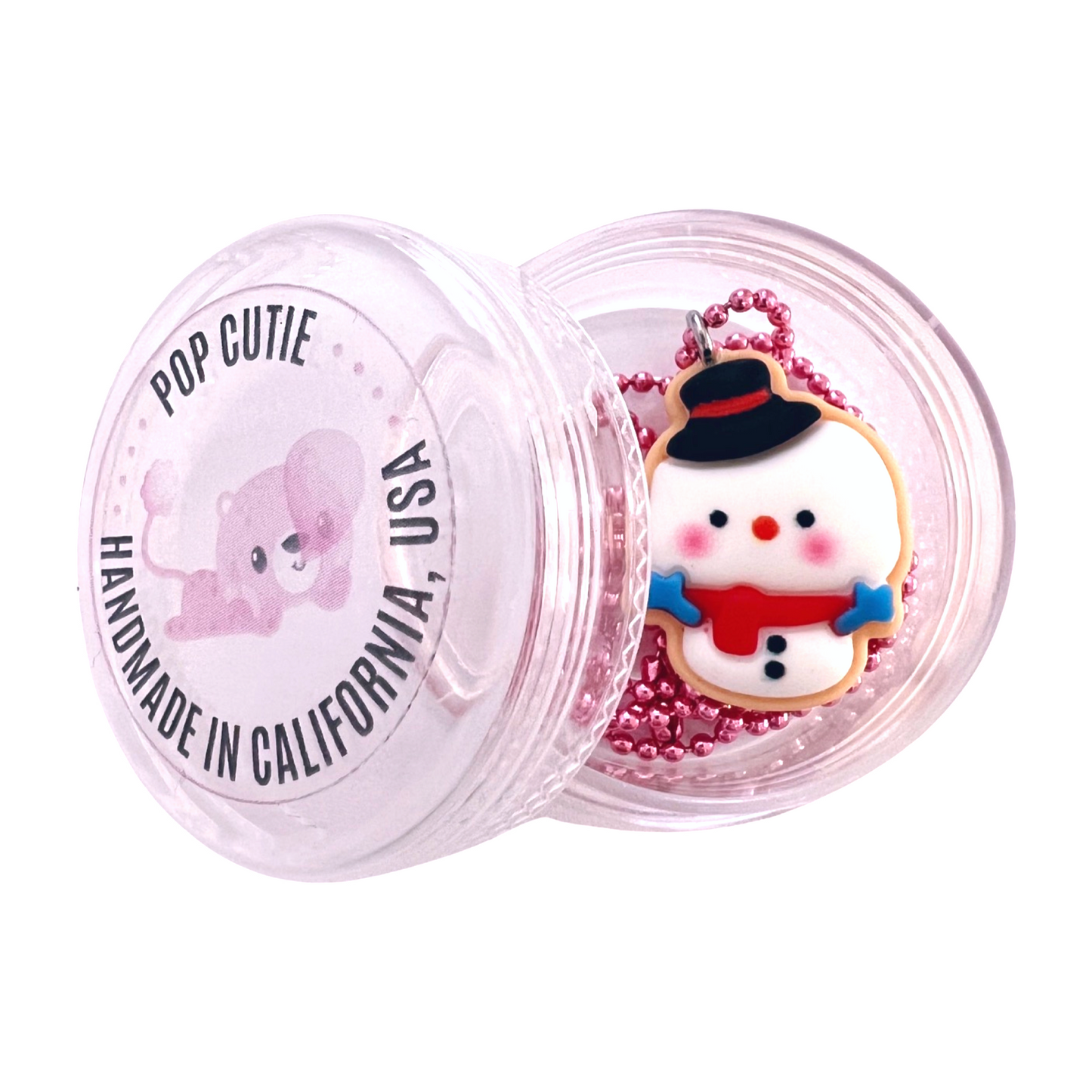 Pop Cutie Snowman Cookie Kids Christmas Necklace