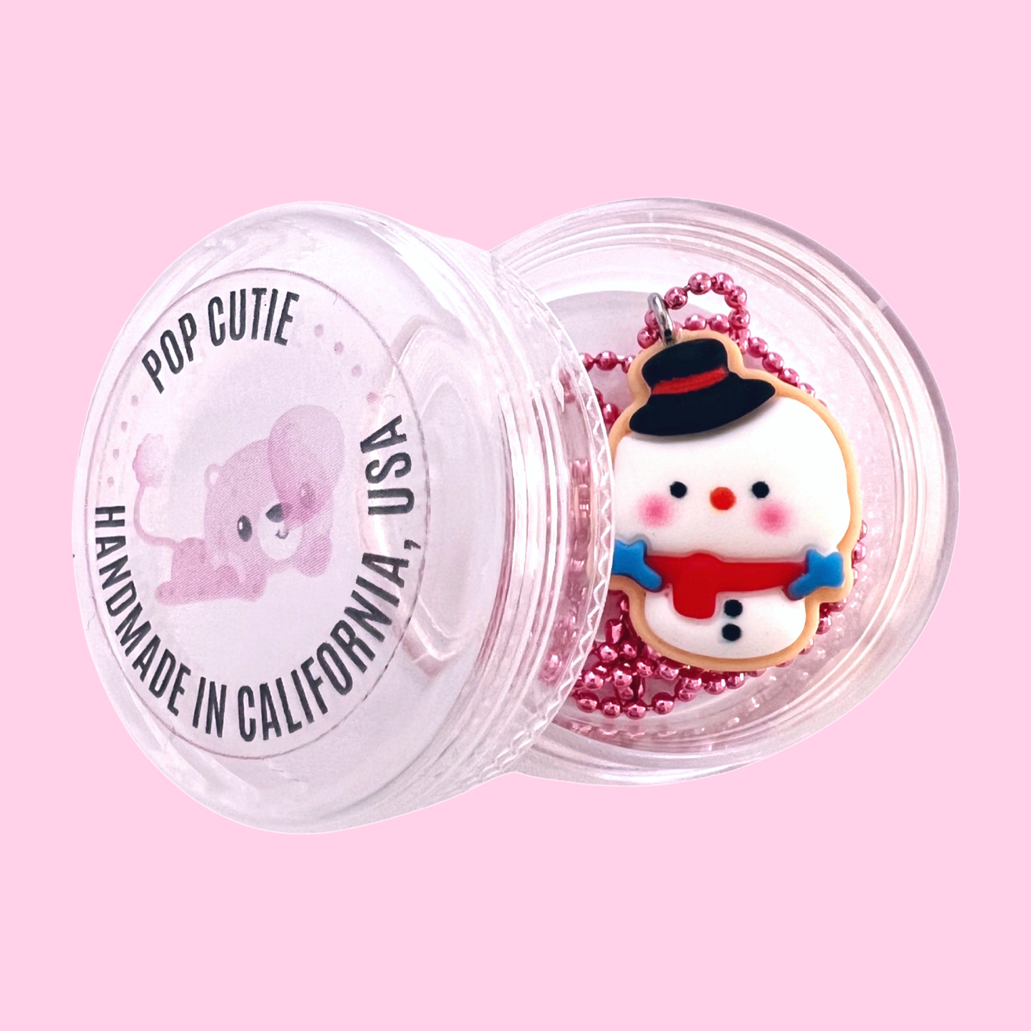 Pop Cutie Snowman Cookie Kids Christmas Necklace