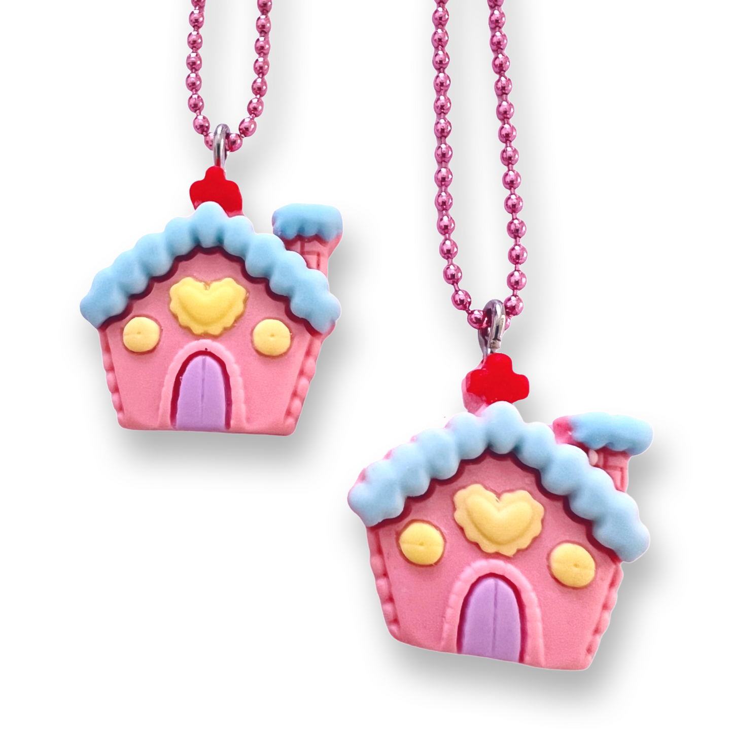 Pop Cutie Christmas Gingerbread House Kids Necklace