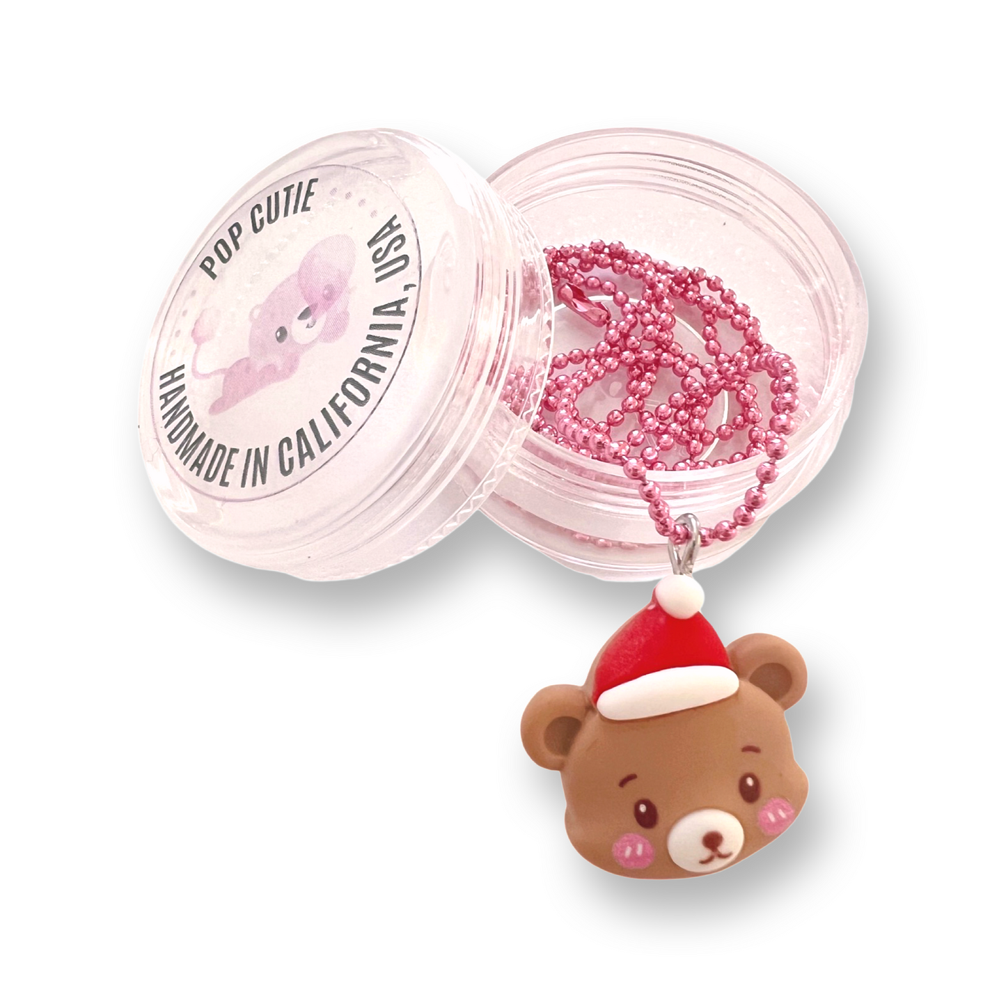 Pop Cutie Kawaii Christmas Bear Kids Necklace Stocking Stuffers