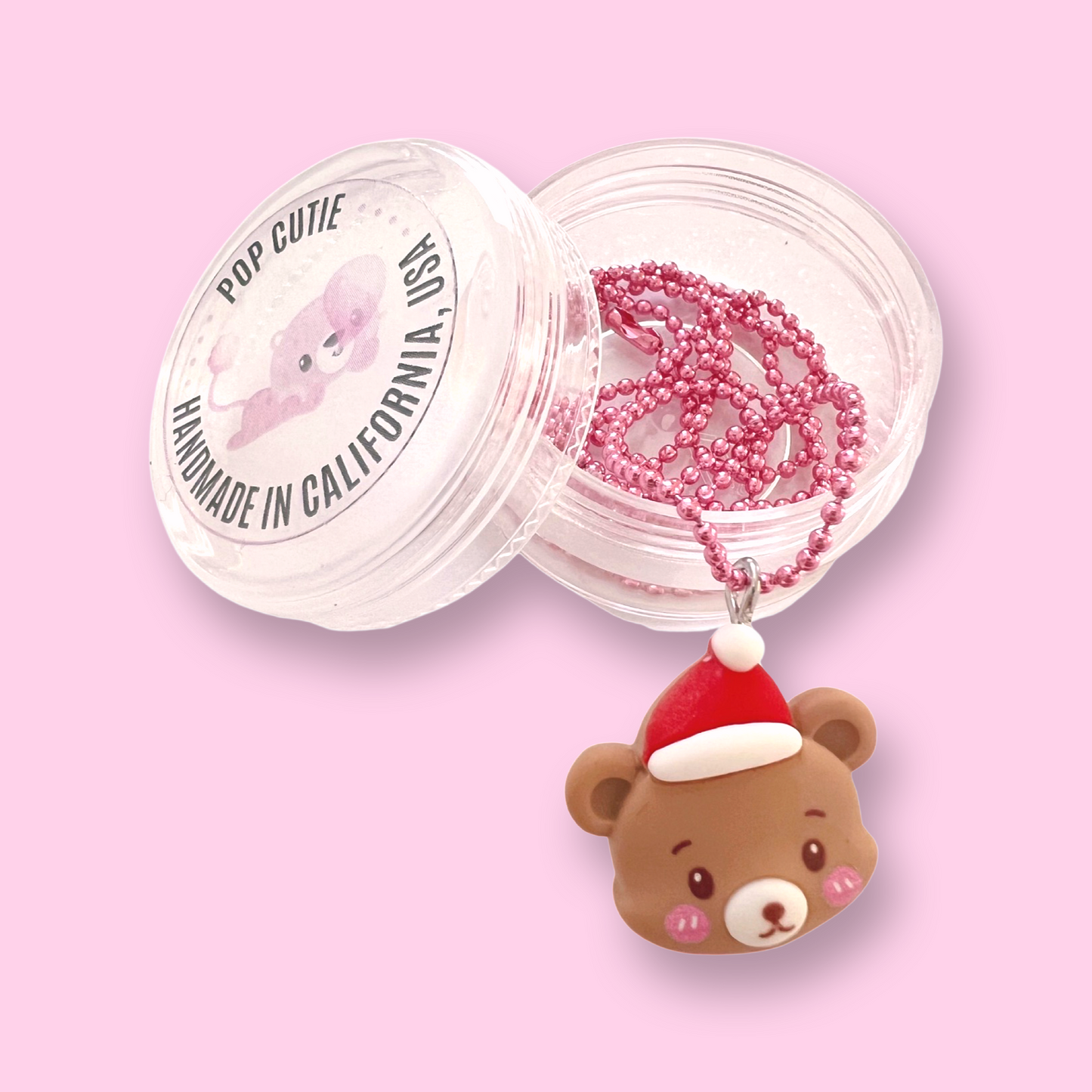 Pop Cutie Kawaii Christmas Bear Kids Necklace Stocking Stuffers