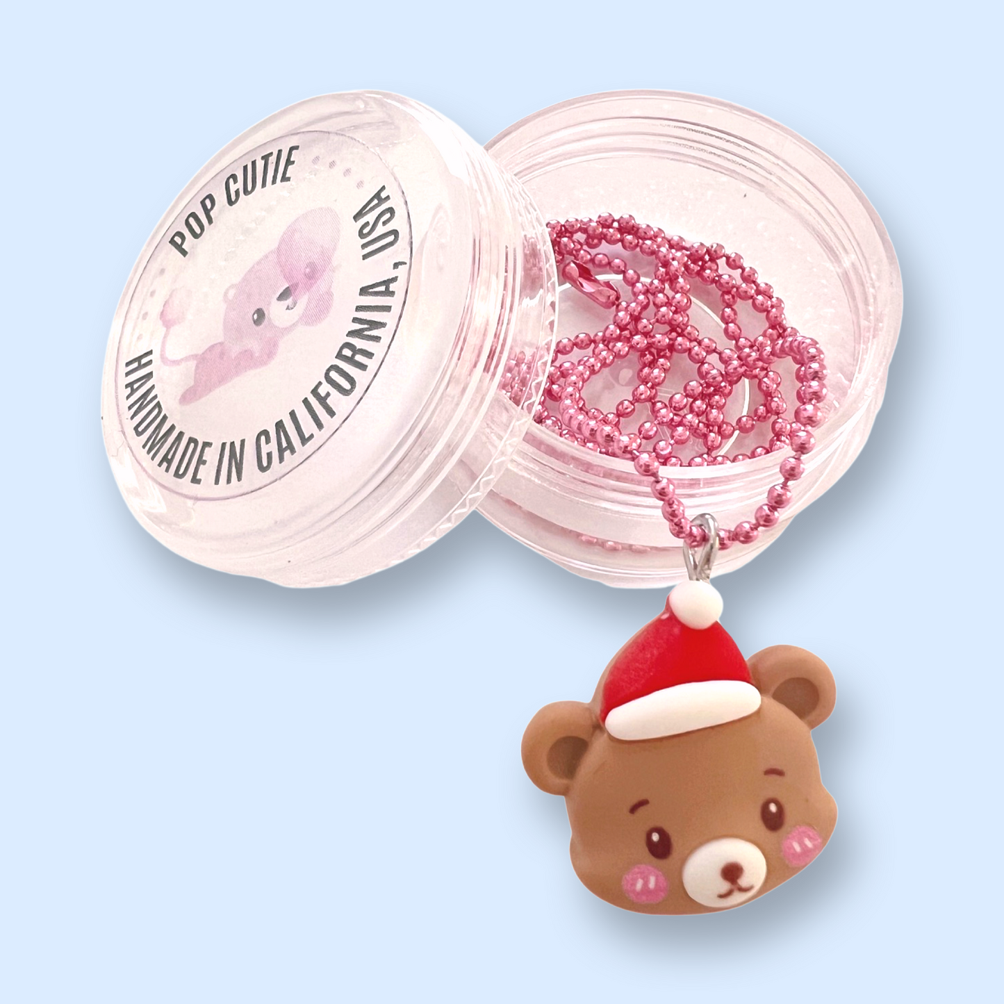 Pop Cutie Kawaii Christmas Bear Kids Necklace Stocking Stuffers