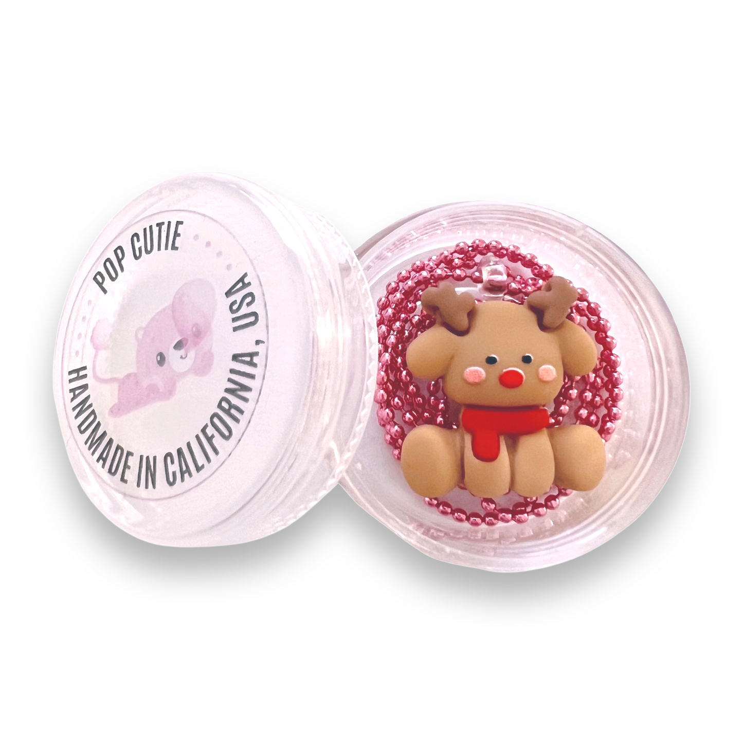 Pop Cutie Kawaii Baby Reindeer Kids Necklace Christmas