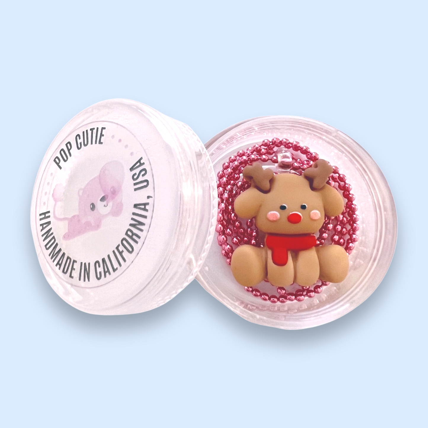 Pop Cutie Kawaii Baby Reindeer Kids Necklace Christmas