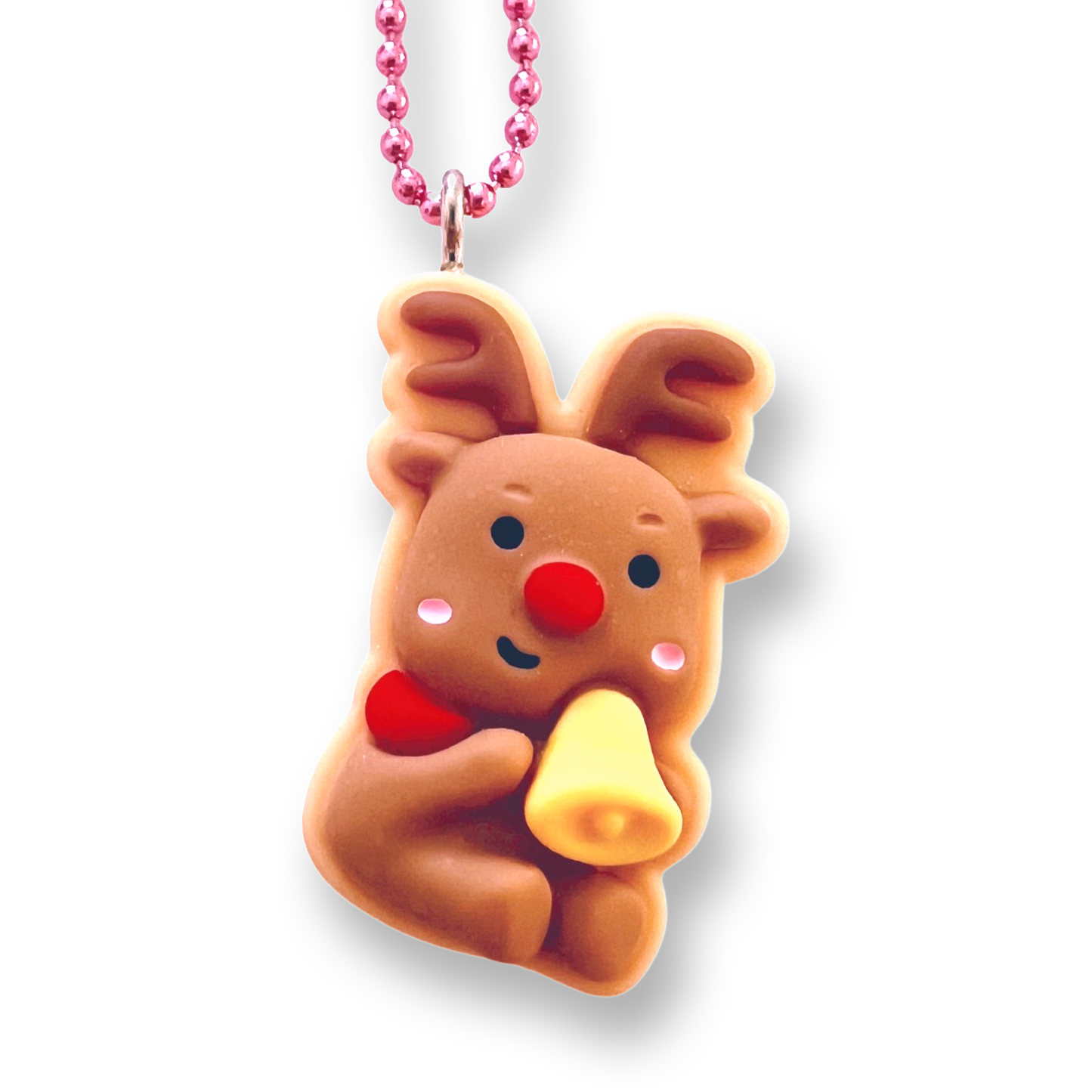 Pop Cutie Christmas Jingle Reindeer Kids Necklace Stocking Stuffers