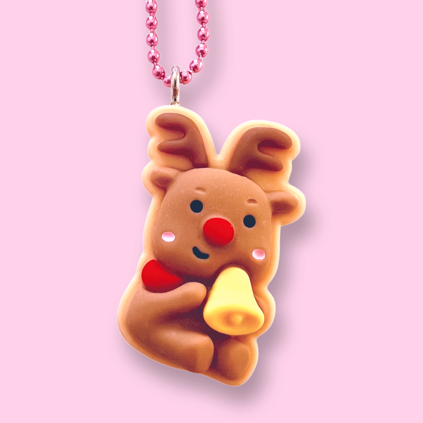 Pop Cutie Christmas Jingle Reindeer Kids Necklace Stocking Stuffers