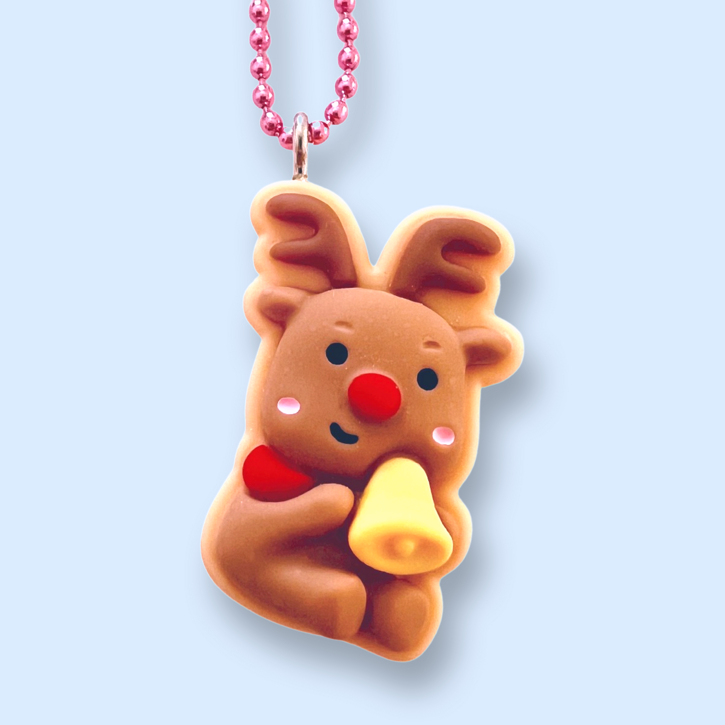 Pop Cutie Christmas Jingle Reindeer Kids Necklace Stocking Stuffers