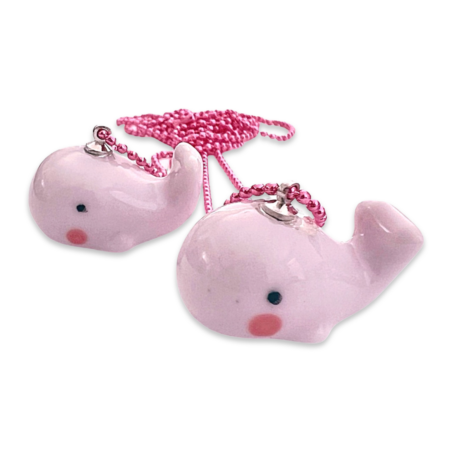DeLuxe Pop Cutie Ceramic Whale Necklace - Pink