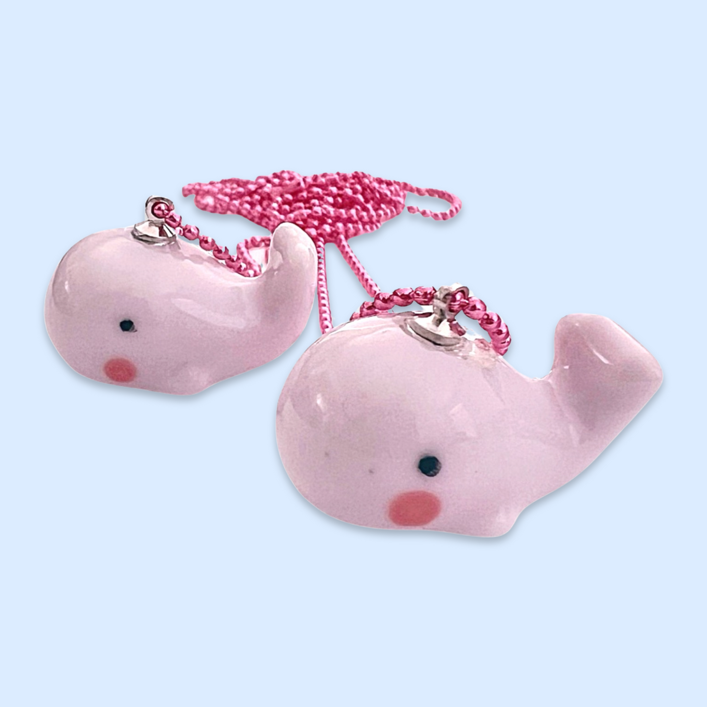 DeLuxe Pop Cutie Ceramic Whale Necklace - Pink