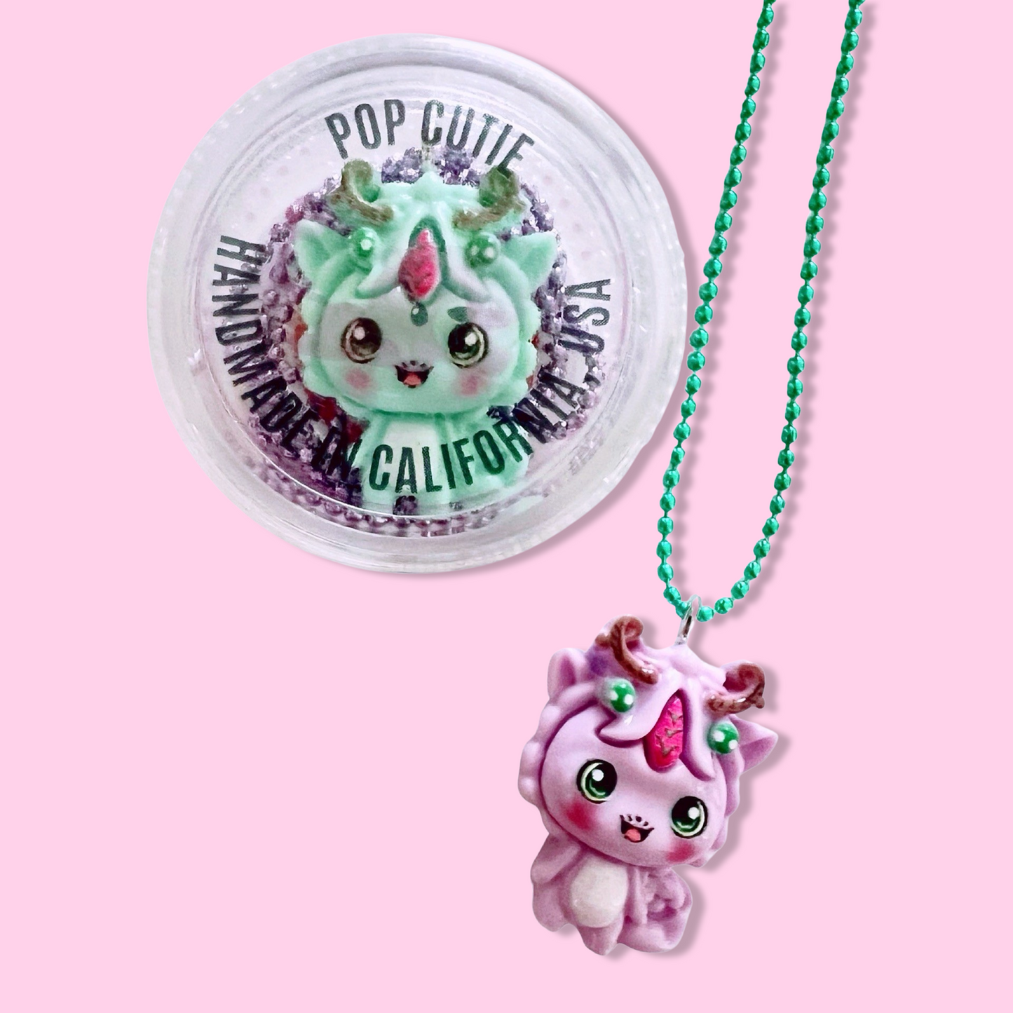 Pop Cutie Dragon Necklace - Handmade