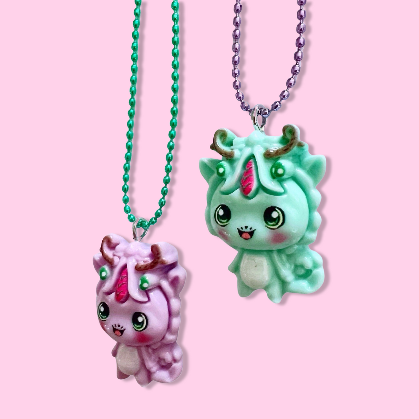 Pop Cutie Dragon Necklace - Handmade