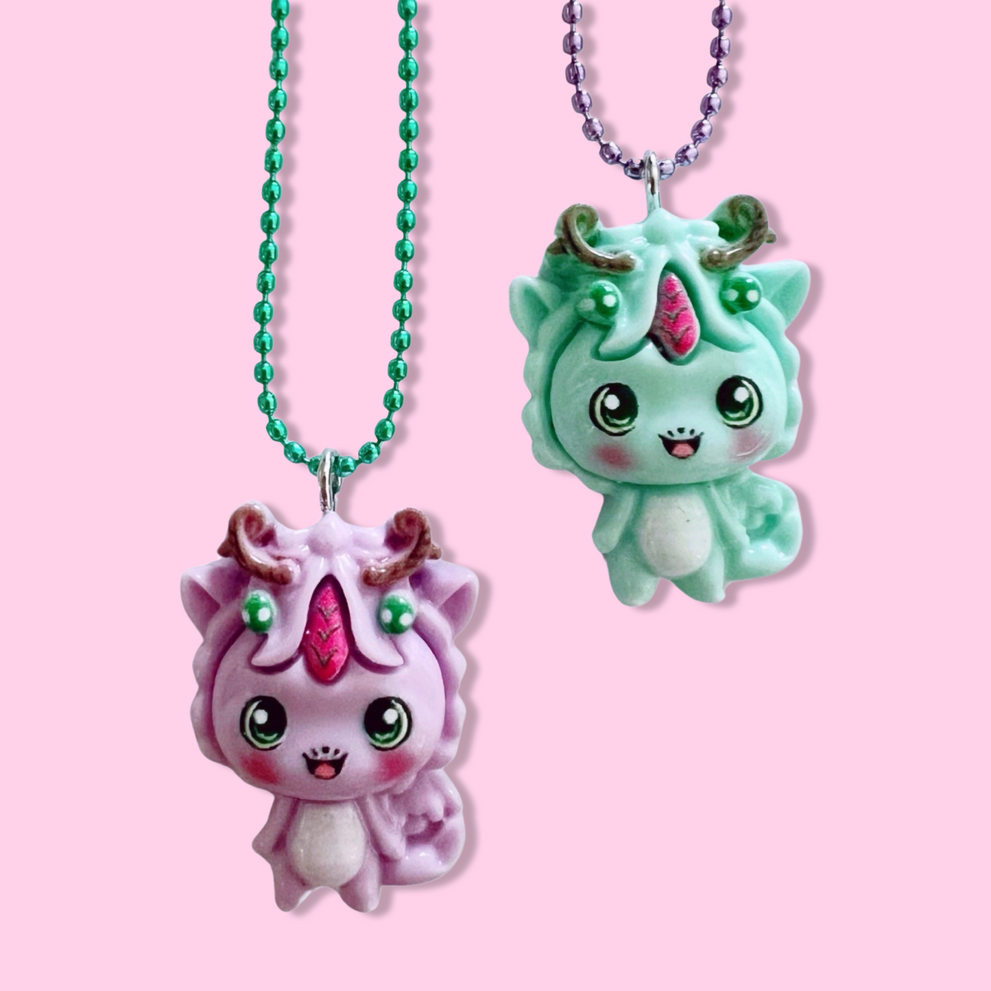 Pop Cutie Dragon Necklace - Handmade