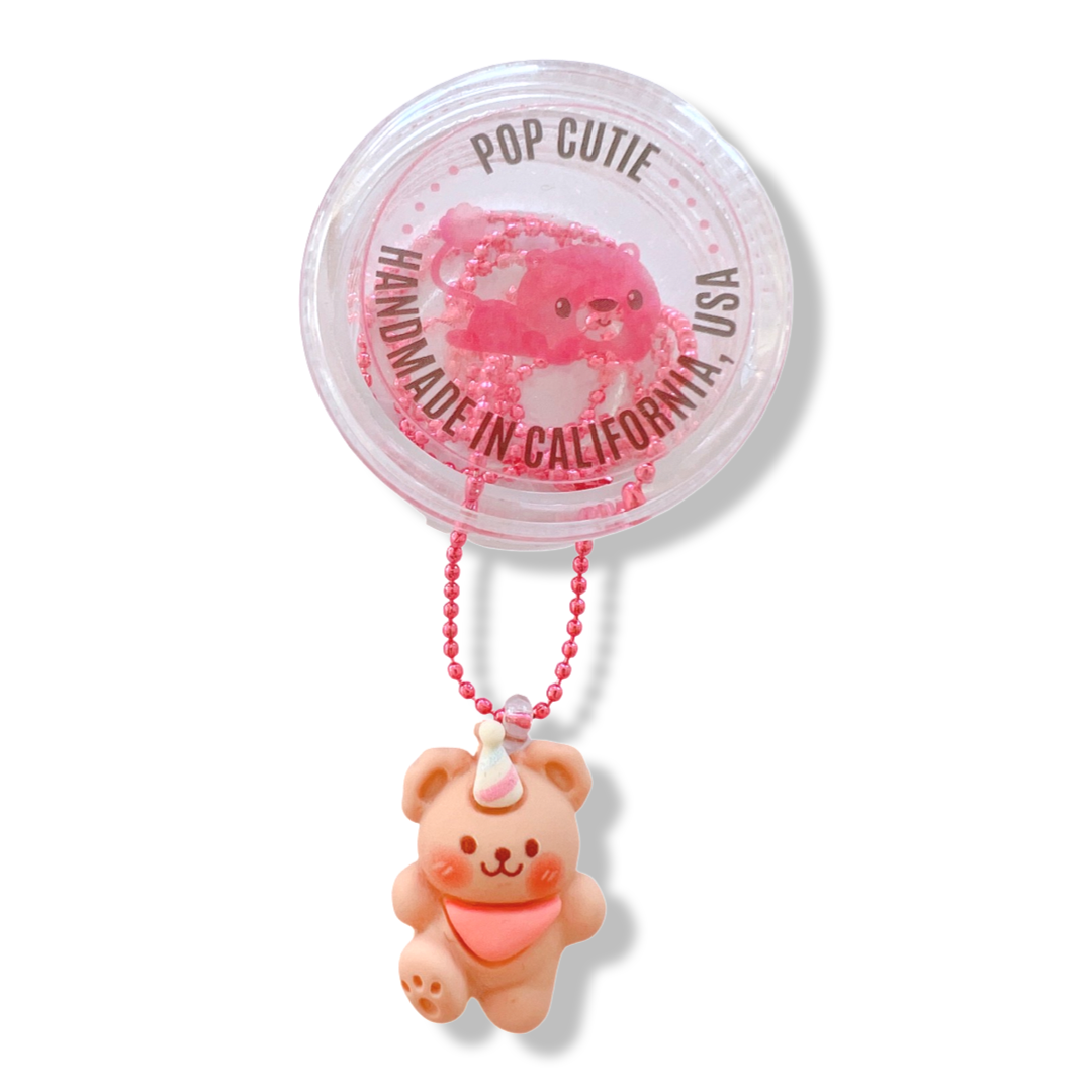 Pop Cutie Party Bear Kids Birthday Necklace