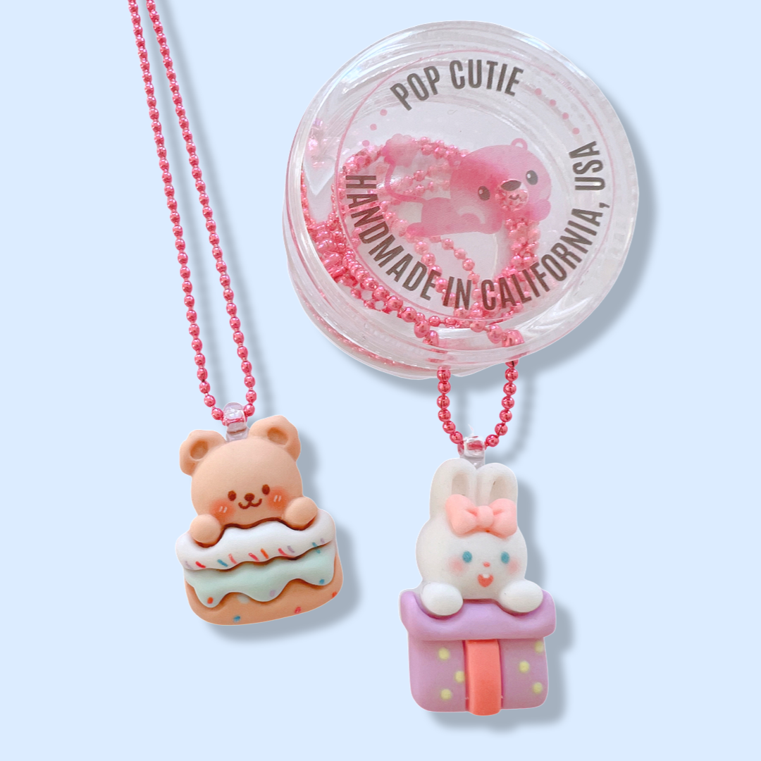 Pop Cutie Cake Bear Kids Necklace - Party Birthday Gift