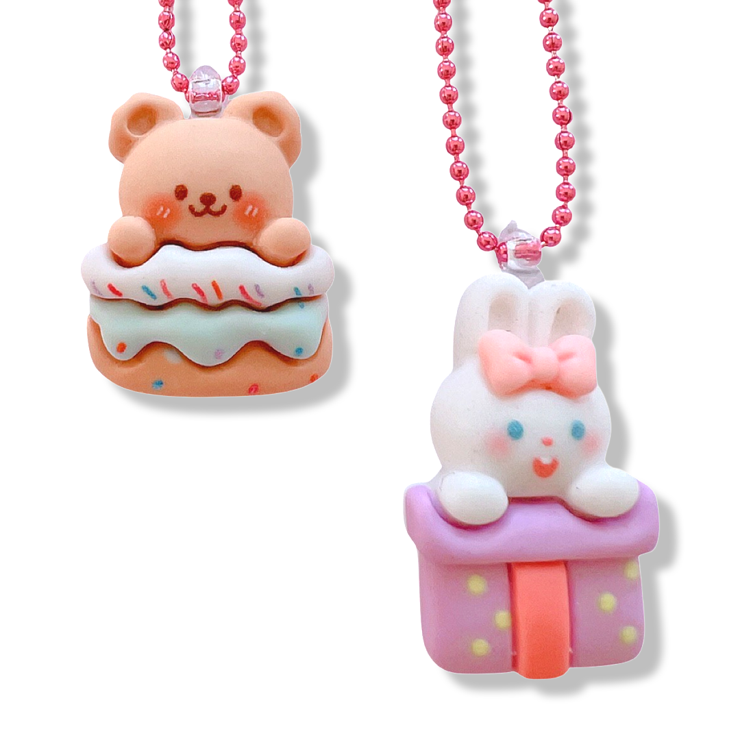 Pop Cutie Cake Bear Kids Necklace - Party Birthday Gift