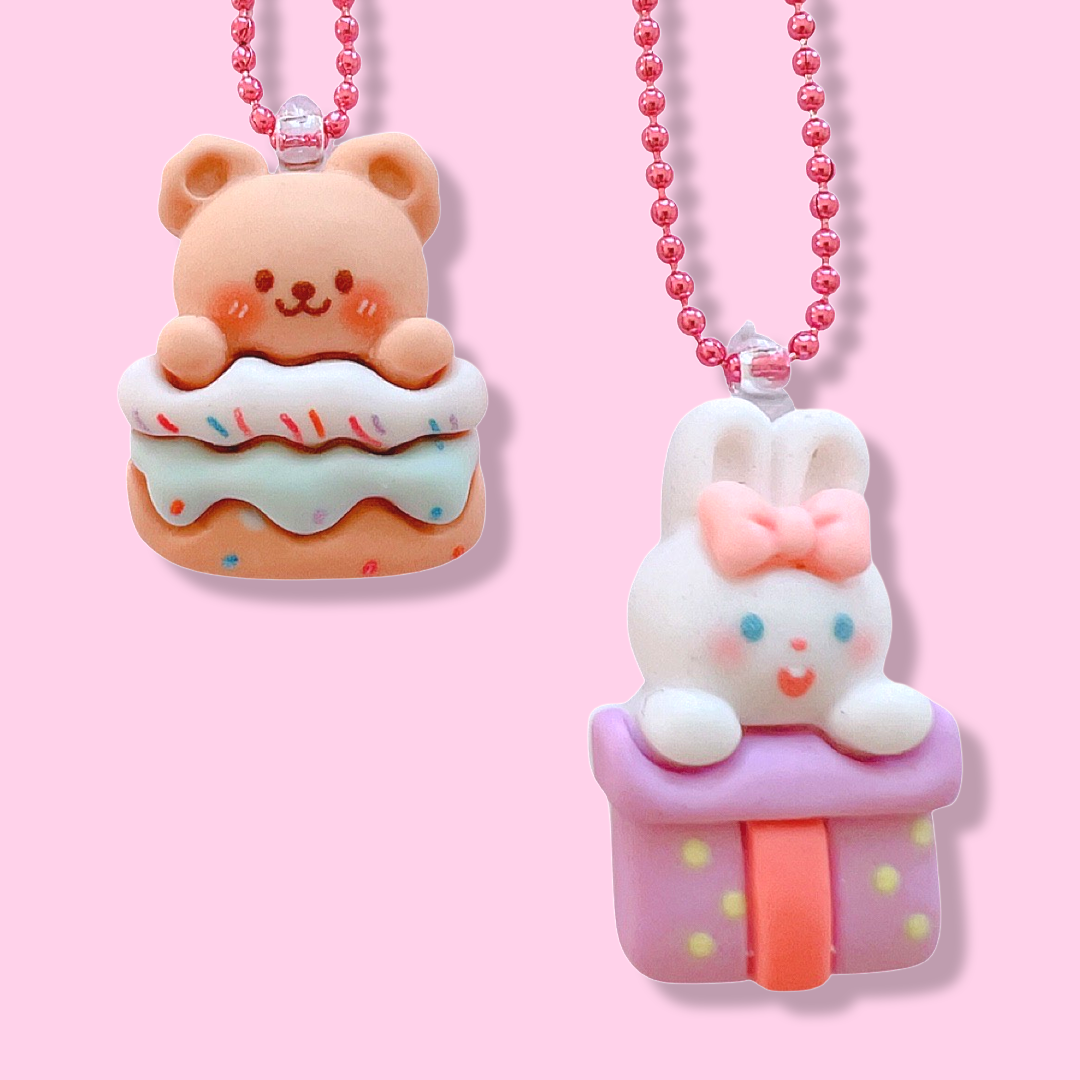 Pop Cutie Cake Bear Kids Necklace - Party Birthday Gift