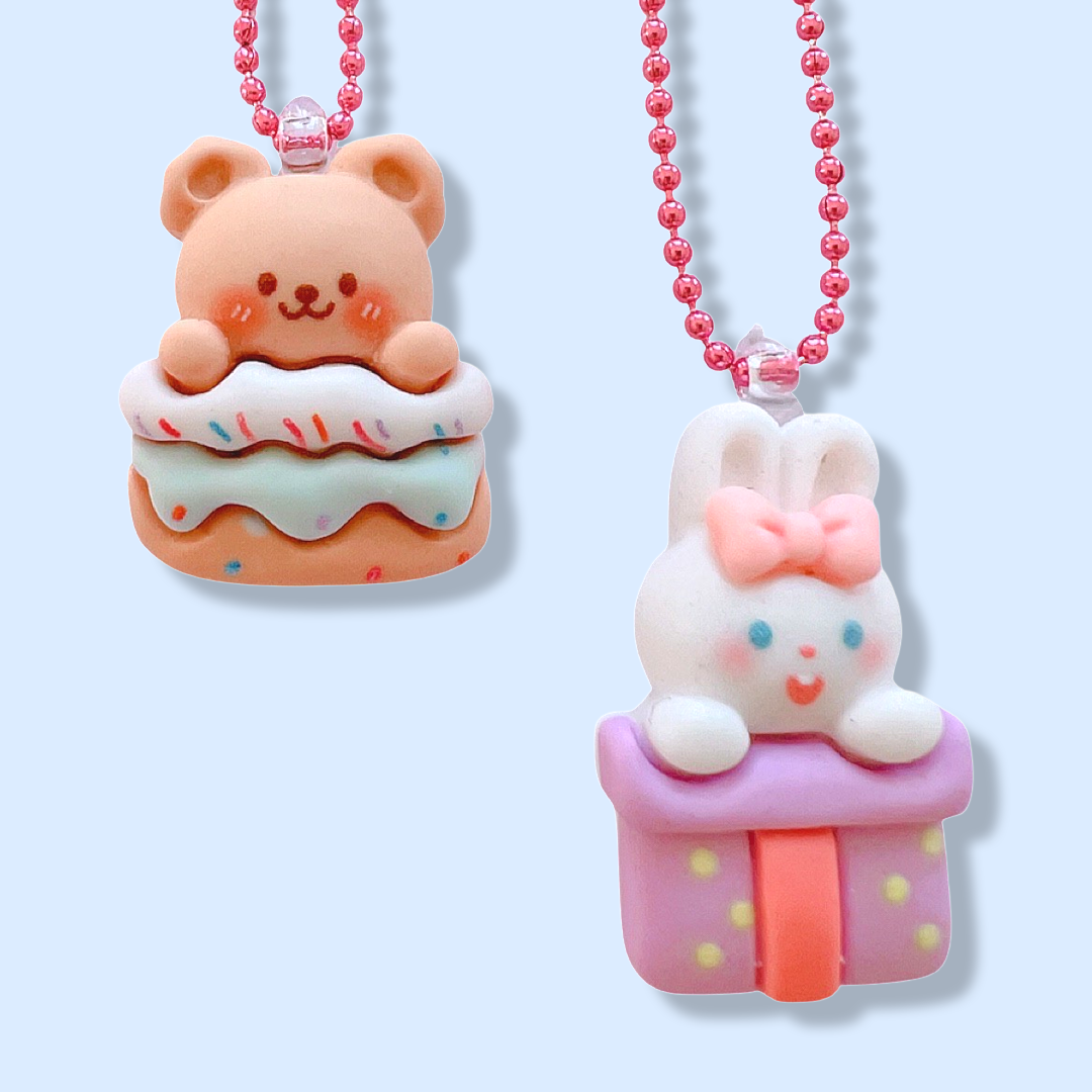 Pop Cutie Cake Bear Kids Necklace - Party Birthday Gift