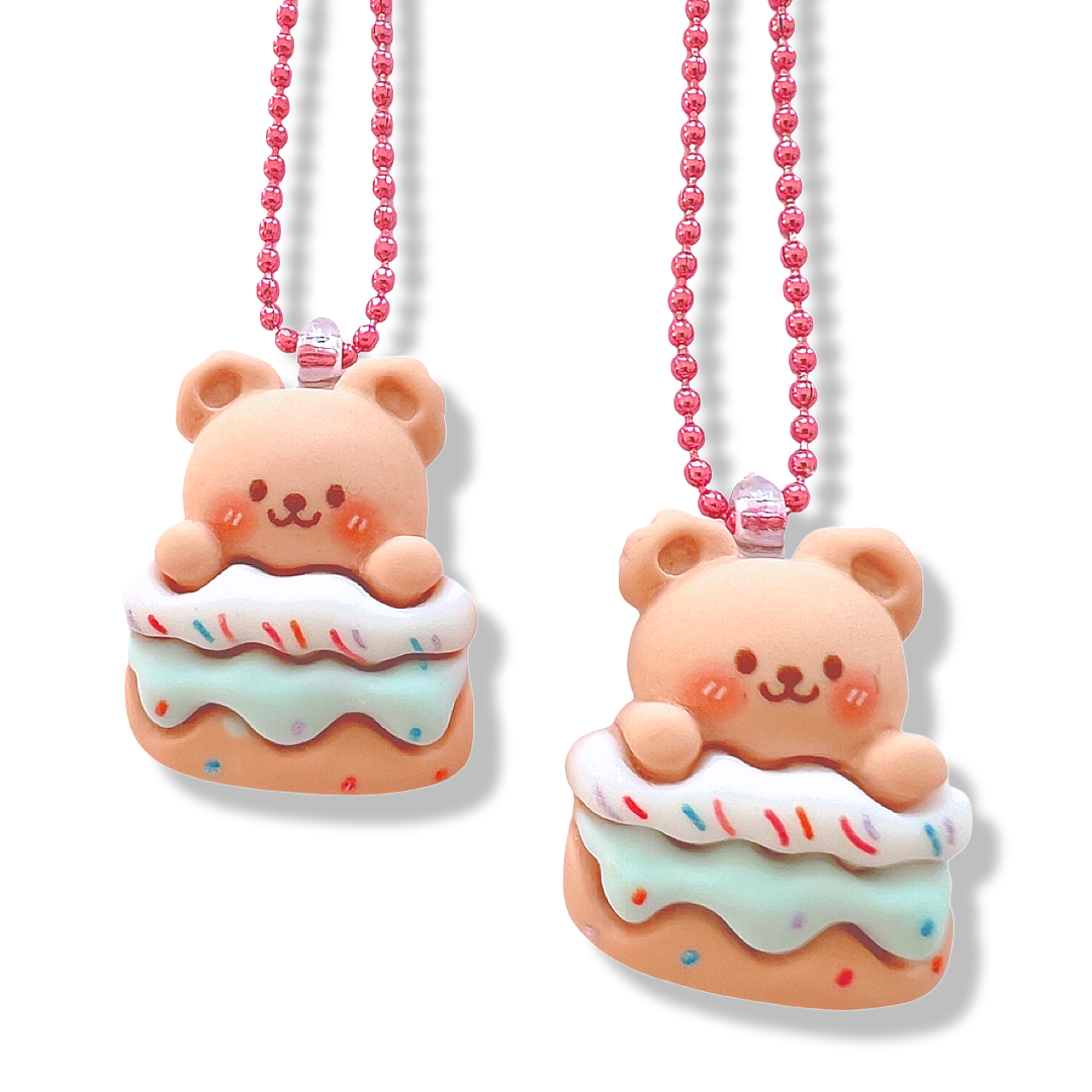 Pop Cutie Cake Bear Kids Necklace - Party Birthday Gift