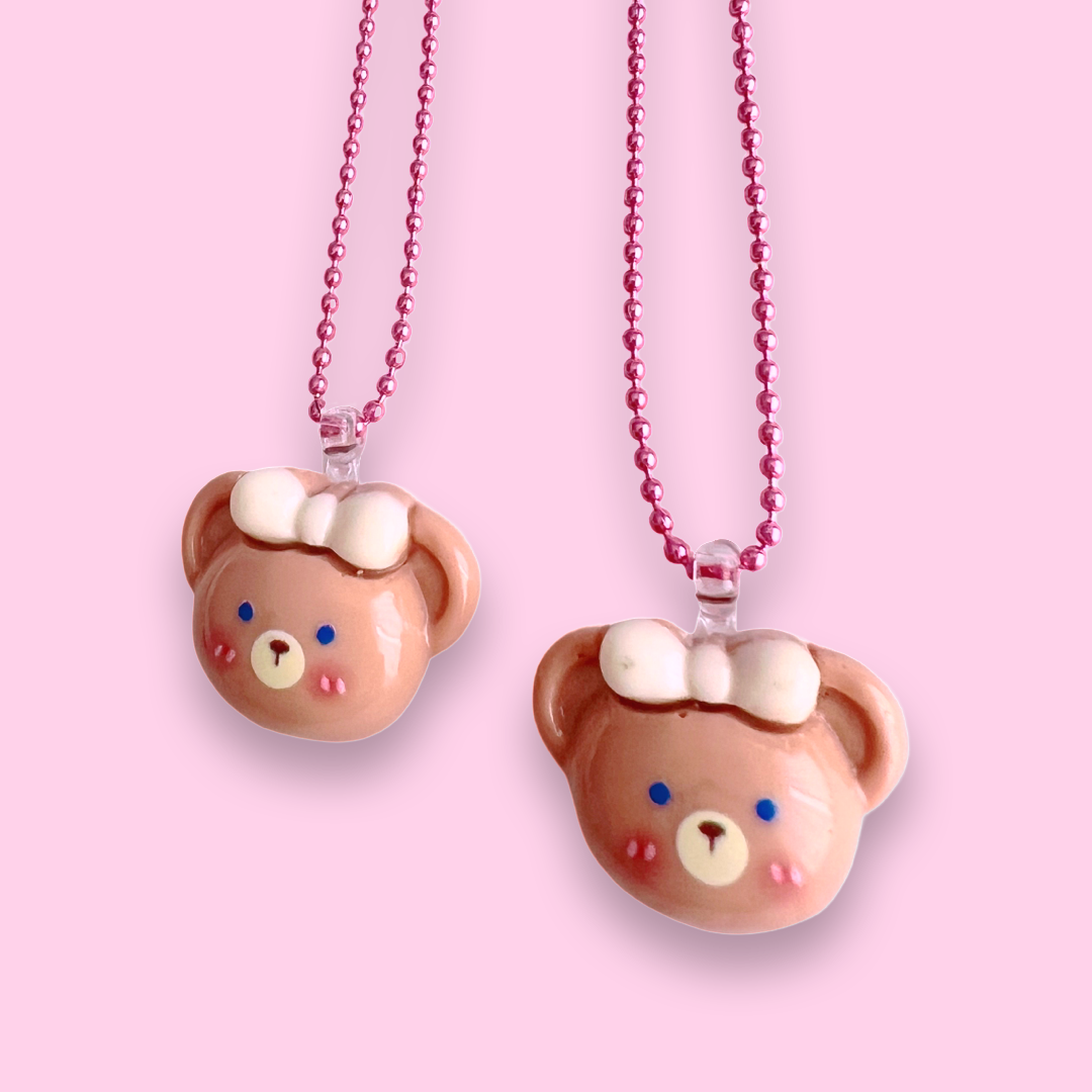 Pop Cutie Bow Bear Necklace