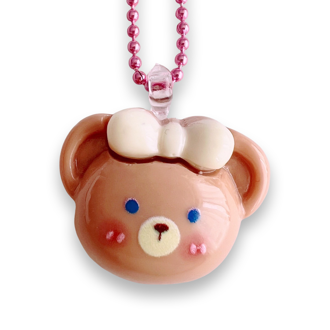 Pop Cutie Bow Bear Necklace